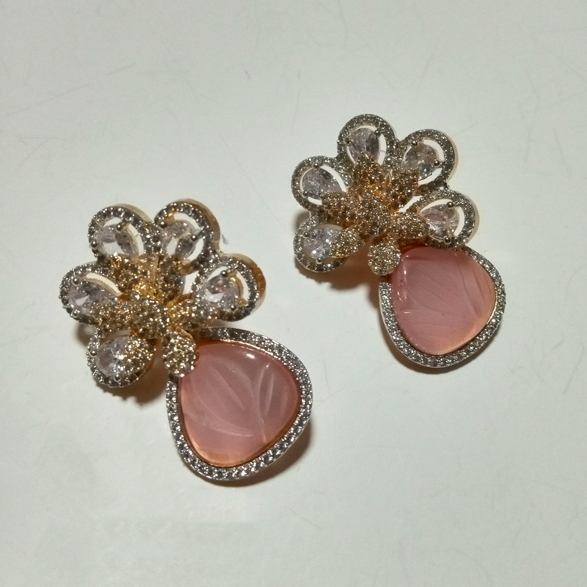 Pink Stone Earrings