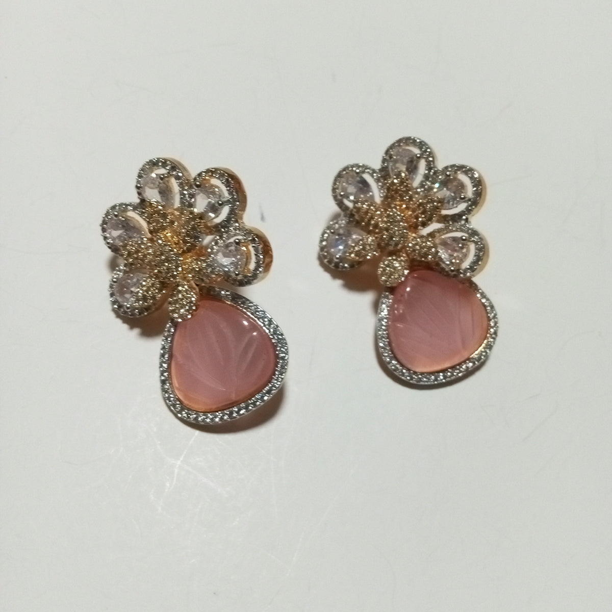 Pink Stone Earrings